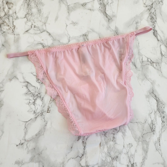 Victoria's Secret Lace Pink Corset Top and Bikini Panty | Thong Panty M - Picture 10 of 13